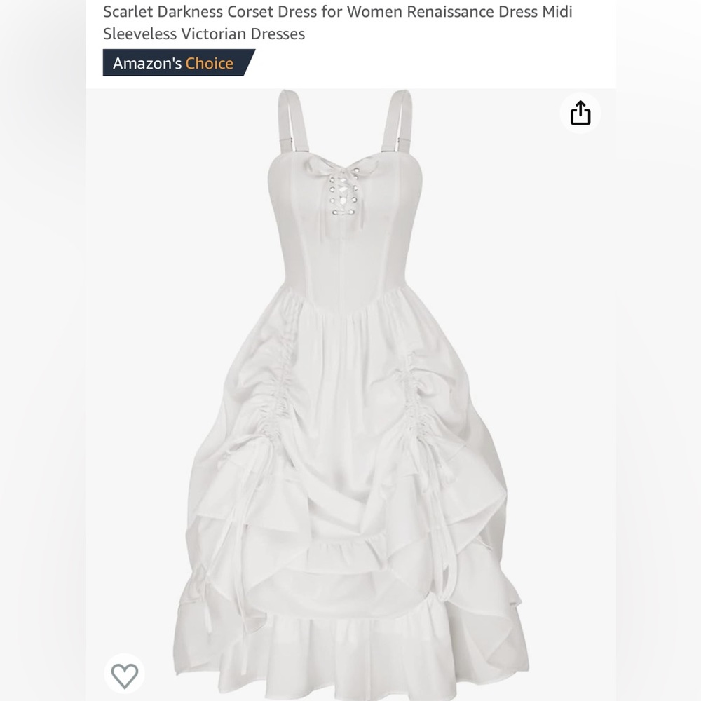 Scarlet Darkness White Corset Dress size large